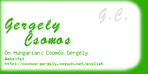 gergely csomos business card
